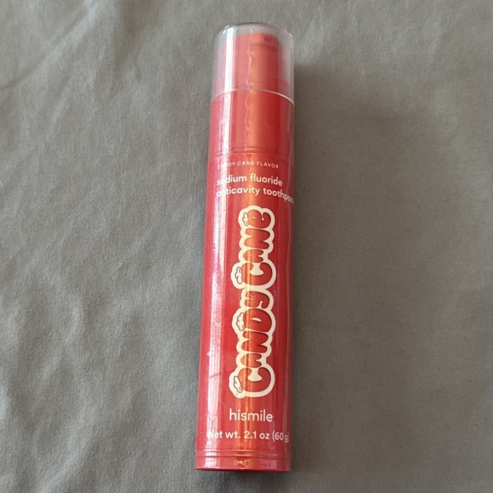 Hismile Candy Cane Sodium Fluoride Anticavity Toothpaste 2.1oz Exp 2026-09